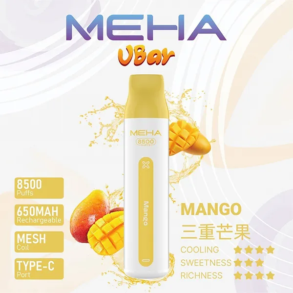 魅嗨拋棄式電子煙8500口 三重芒果